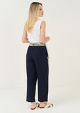 Percey cotton and linen capri pants BLU Woman image number 5