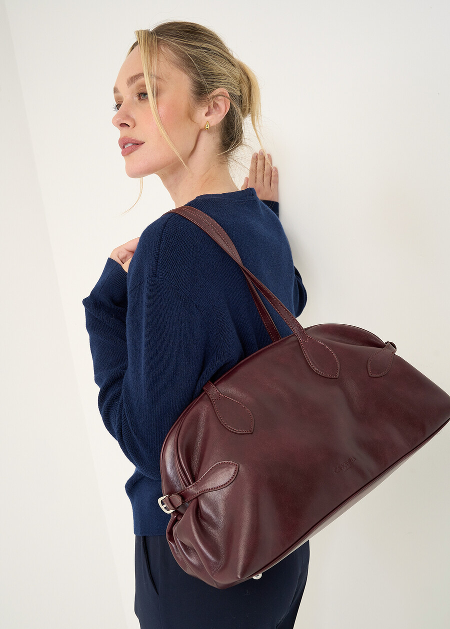 Bagary faux leather bowling bag ROSSO BORDEAUX Woman , image number 1