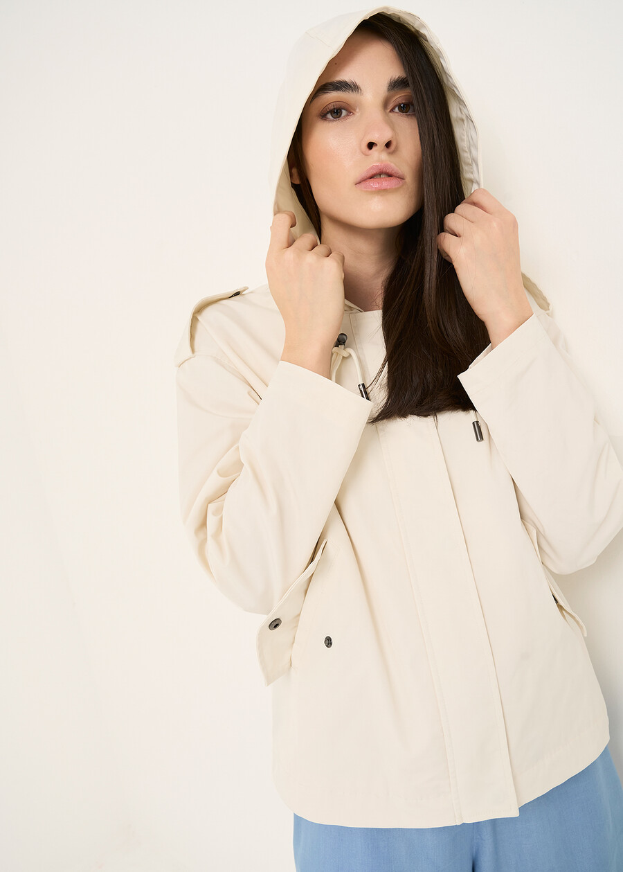 Goan technical short jacket BEIGE LATTEBLU Woman , image number 1