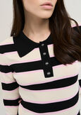 Maly striped knit polo NERO BLACK Woman image number 2