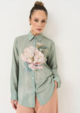 Cledy maxi flower print shirt VERDE Woman image number 1