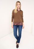 Melany 2-in-1 sweater with shirt MARRONE Woman image number 4