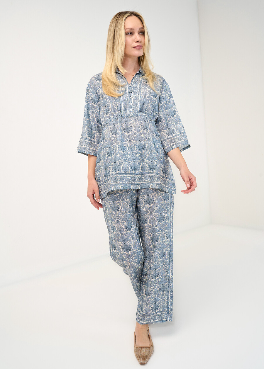 Brady printed drawstring blouse CELESTE FIORDALISO Woman , image number 4