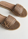 Sea Star low sandals with strass MARRONE Woman image number 3