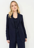 Geky single-breasted jacket MARRONEMABKSBLU Woman image number 1