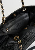 Friends raffia drawstring bag BEIGENERO BLACK Woman image number 4