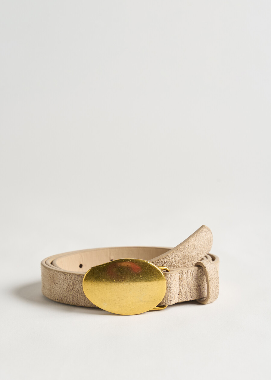 Corinne faux-suede belt BEIGE Woman , image number 2
