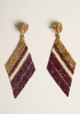 Gliz bicolour diamond mesh earrings ROSSO BORDEAUX Woman image number 2