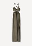 Aciko long dress with knot VERDE Woman image number 6