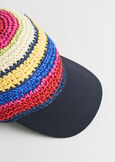 Carlo striped baseball cap BLU Woman image number 3