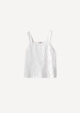 Tairon openwork top BIANCO WHITE Woman image number 4