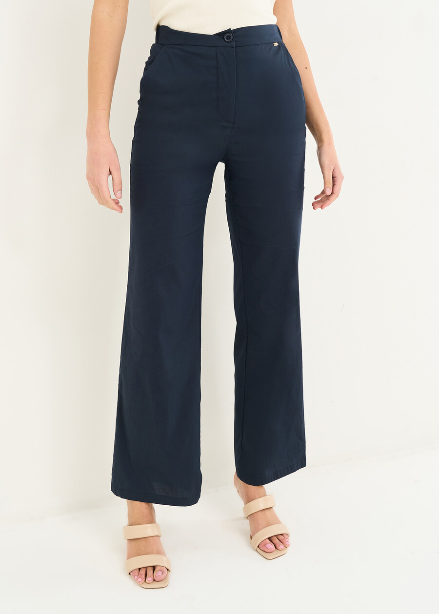 Pat cotton trousers VERDEBLU Woman , image number 2