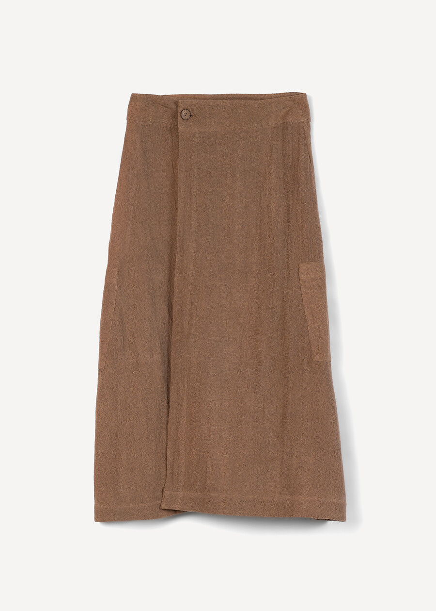 Gwen long cotton skirt MARRONE Woman , image number 6