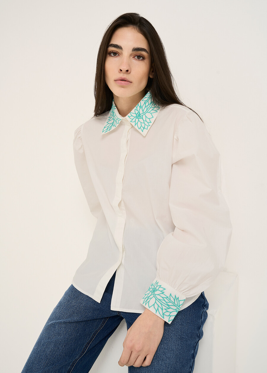 Cloe puff sleeve shirt BIANCO WHITE Woman , image number 1