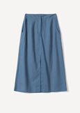 Gabriella long skirt in linen blend MARRONEBLU AVION Woman image number 5