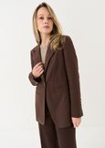 Geky single-breasted jacket MARRONEMABKSBLU Woman image number 2