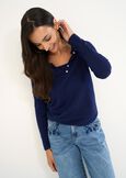 Margaret knit polo with faux vest BEIGE LATTEBLU Woman image number 1