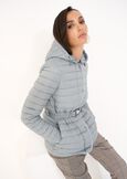 Park lightweight down jacket with belt MARRONEGRIGIO Woman image number 1