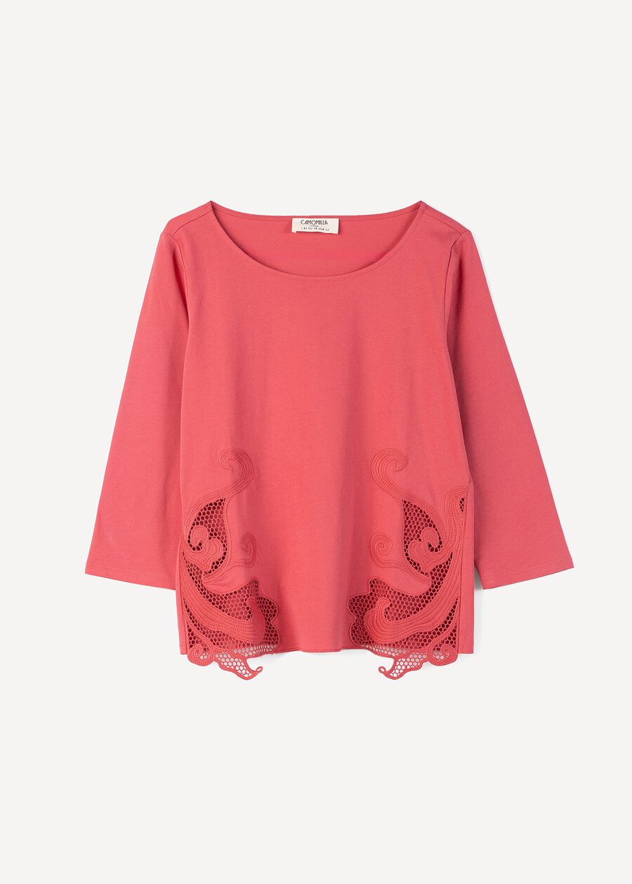 Samanta Madonna embroidery T-shirt ROSSO Woman , image number 4