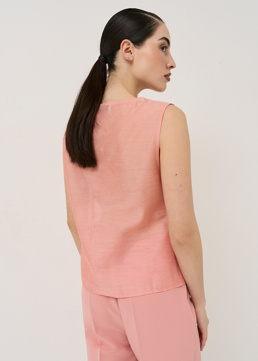 Take  pleated top ARANCIONE Woman , image number 3