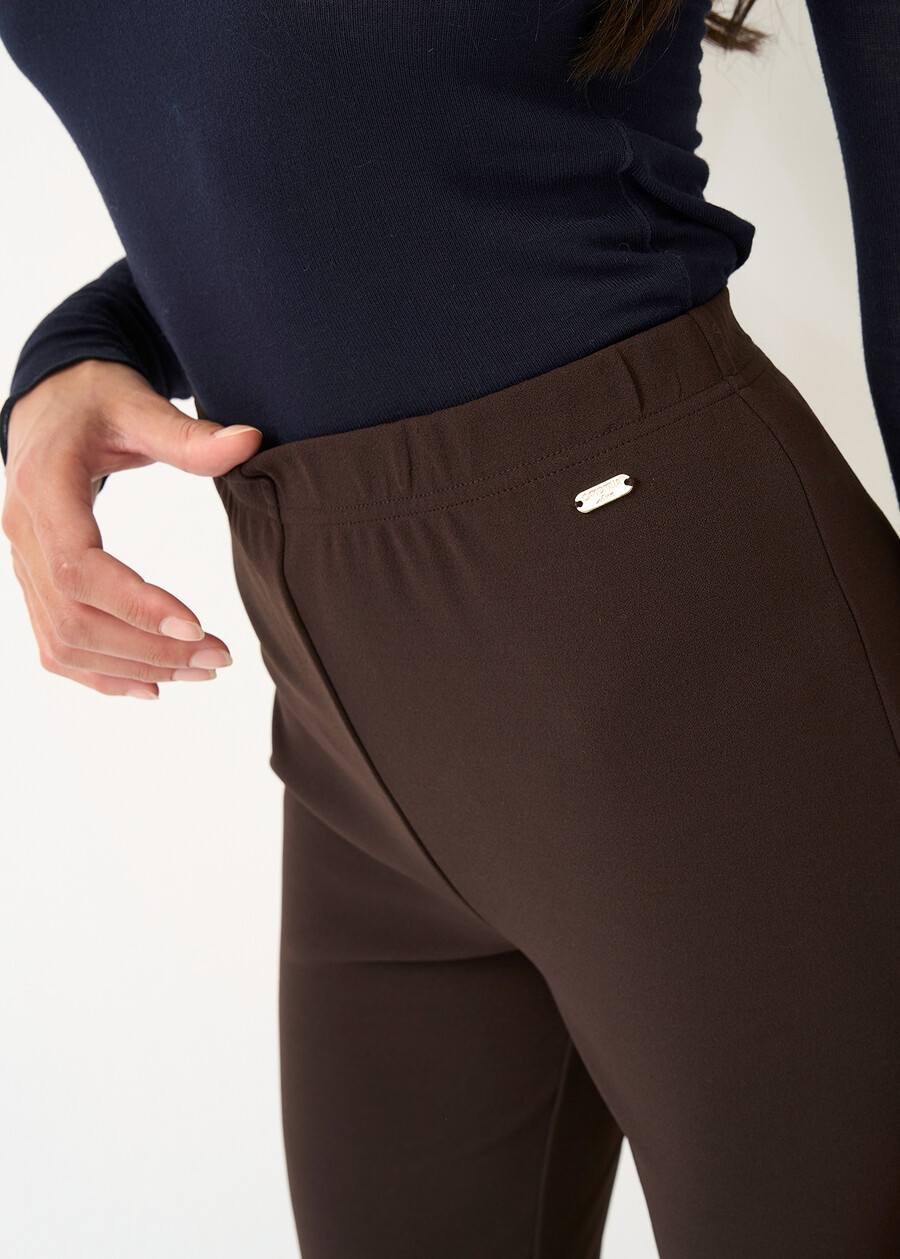 Victoria flared trousers ROSSO BORDEAUXVERDE GARDENMARRONENERO Woman , image number 4