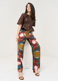 Pablo Africa print trousers VERDE Woman image number 1