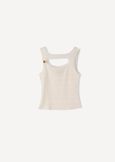 Toby slim tank BEIGE LATTE Woman image number 6