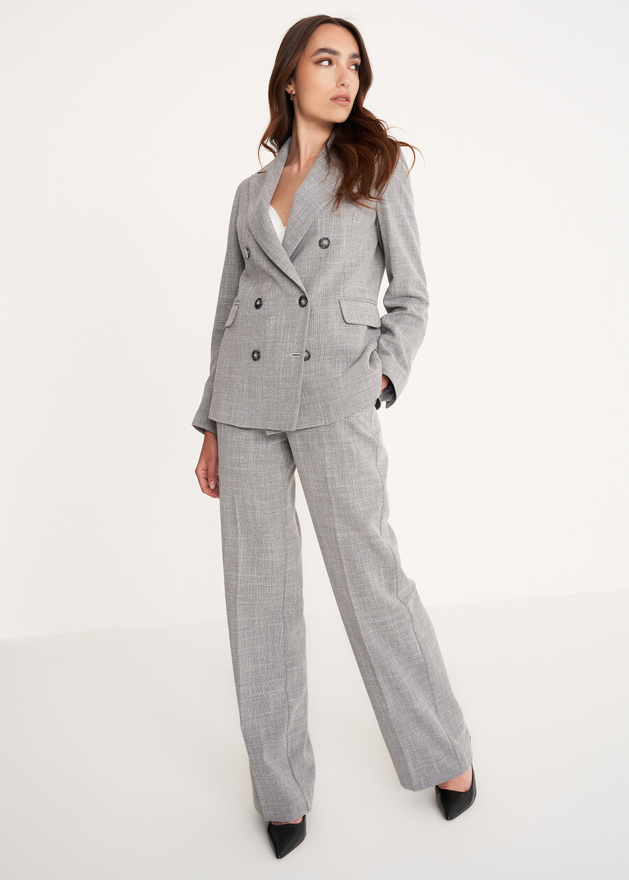 Giorgia cotton blend trousers GRIGIO GREYVERDE PAVONE Woman , image number 1