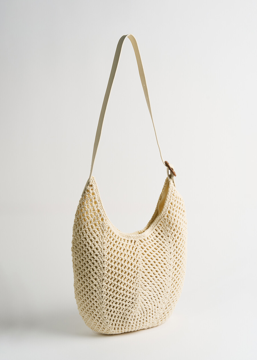 Blissy crochet bucket bag BEIGE LATTE Woman , image number 1