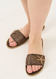 Sea Star low sandals with strass MARRONE Woman image number 1