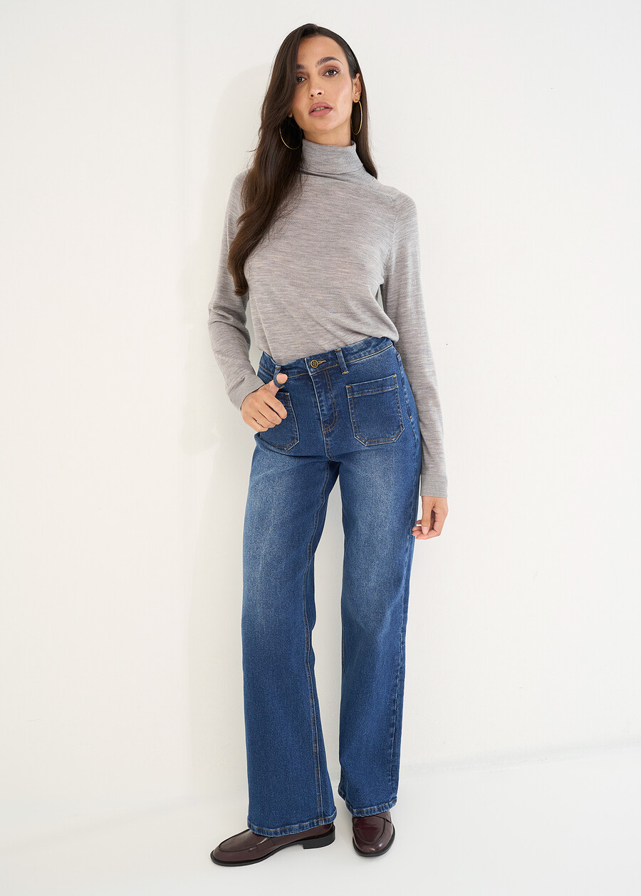 Dennis leopard-print detail jeans DDENM Woman , image number 1