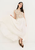 Gledis long cotton skirt BIANCO WHITE Woman image number 1