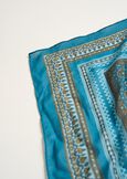 Selma block print scarf VERDEMARRONEBLU Woman image number 3