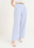 Paros striped cotton trousers BIANCO WHITE Woman image number 2