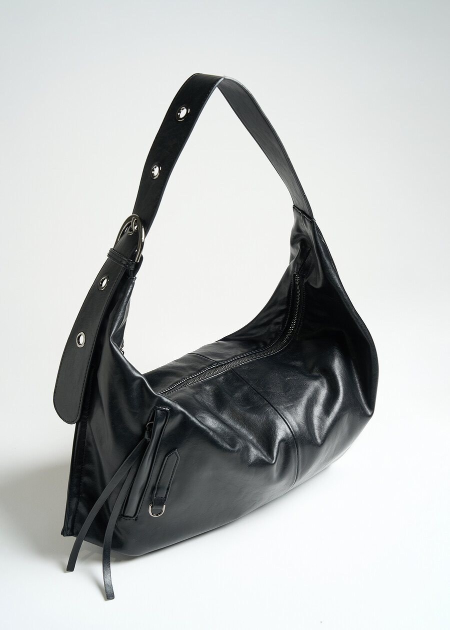 Bayk zip pocket hobo bag ROSSO BORDEAUXNERO Woman , image number 1