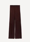Pony wide lurex knit trousers MARRONE Woman image number 6