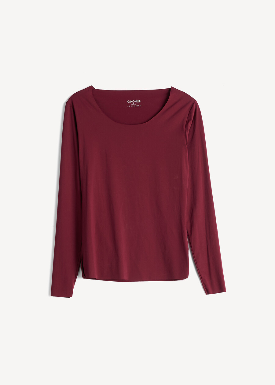 Susanna round-neck t-shirt ROSSO BORDEAUXVERDE GARDENMARRONE Woman , image number 5