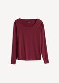 Susanna round-neck t-shirt ROSSO BORDEAUXVERDE GARDENMARRONE Woman image number 5