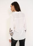 Comet embroidered shirt BIANCOBLU Woman image number 3