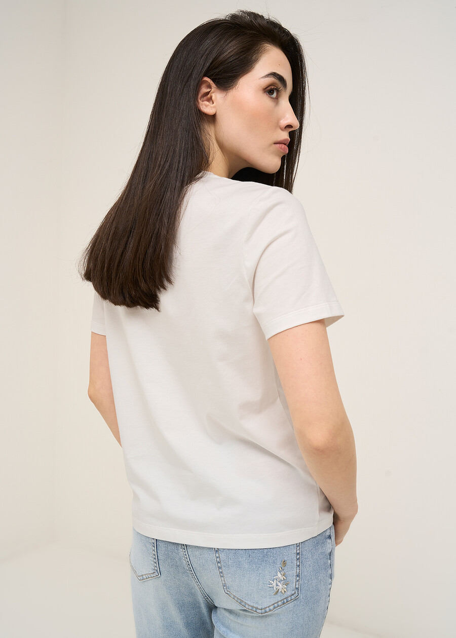 Sonia T-shirt with applications BIANCO WHITE Woman , image number 3