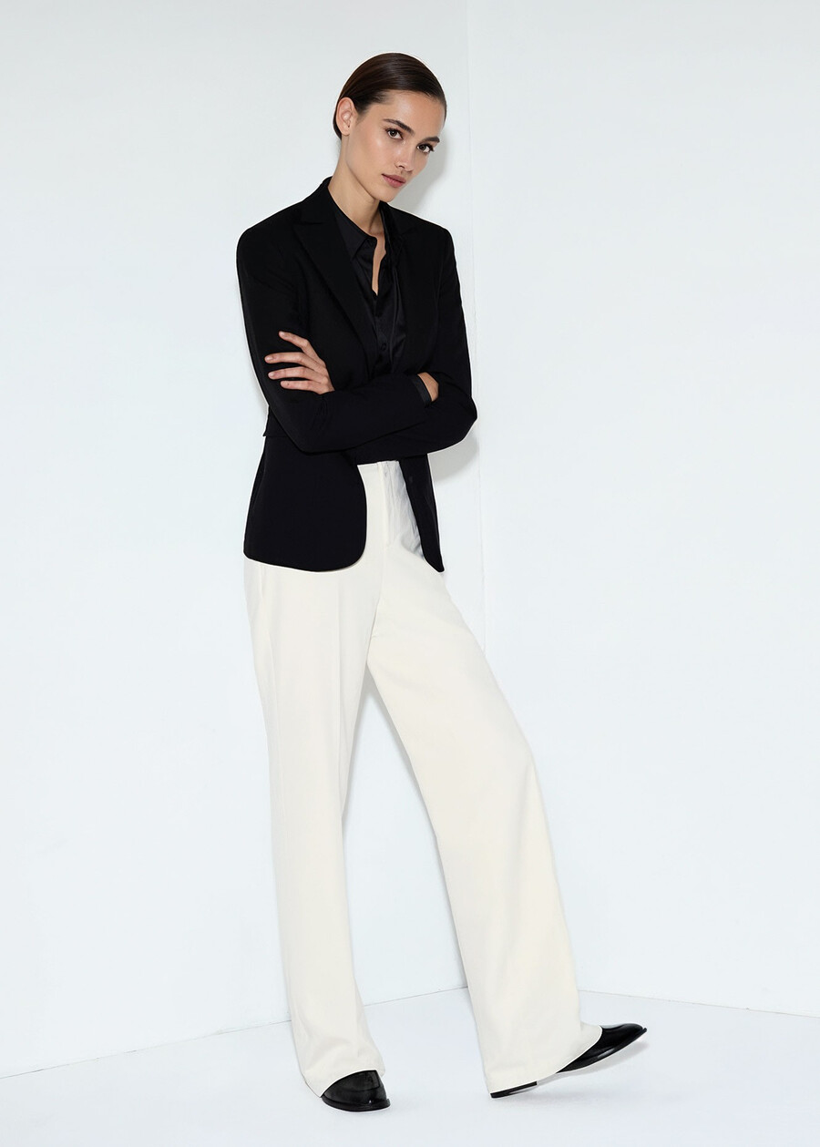 Giorgia technical fabric trousers NERO BLACKBEIGE GESSOBLU Woman , image number 1