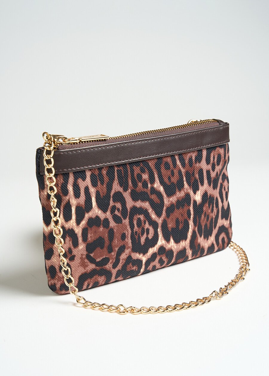 Tonga leopard print crossbody bag MARRONE Woman , image number 1