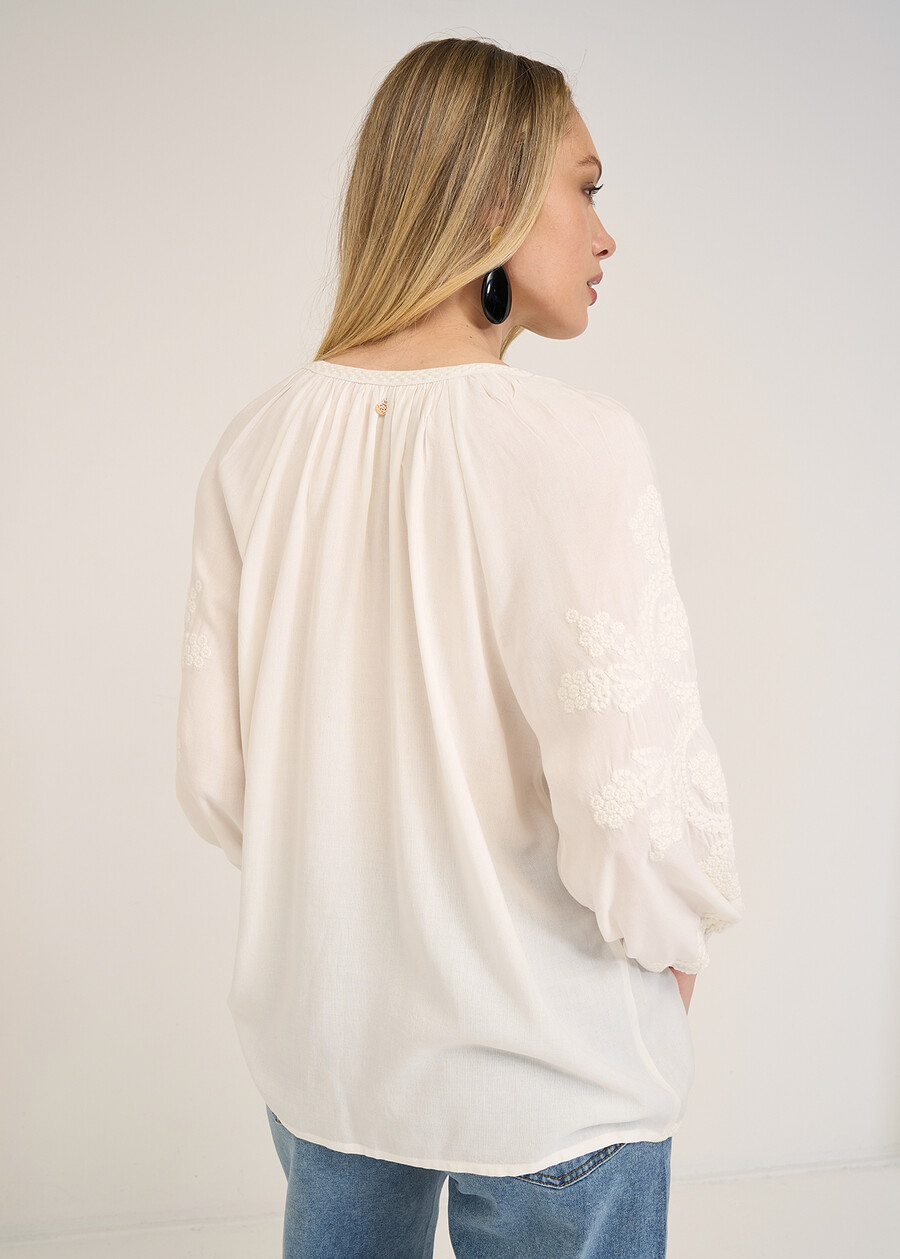 Barby embroidered blouse BIANCOMARRONE Woman , image number 3