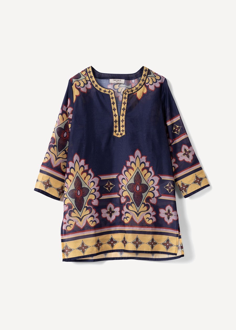 Baddy printed crepe blouse BLU Woman , image number 5