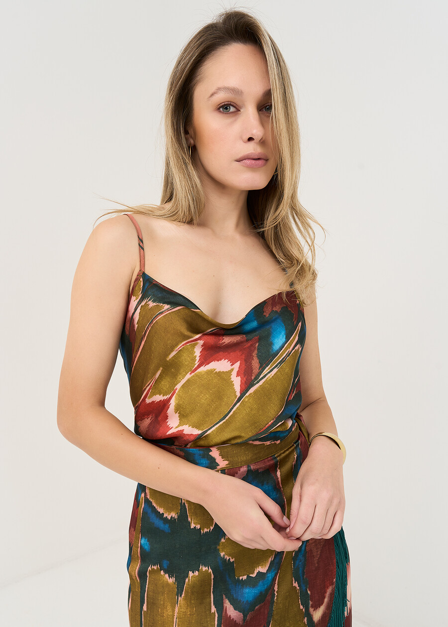 Taddeo Africa print top VERDE Woman , image number 1