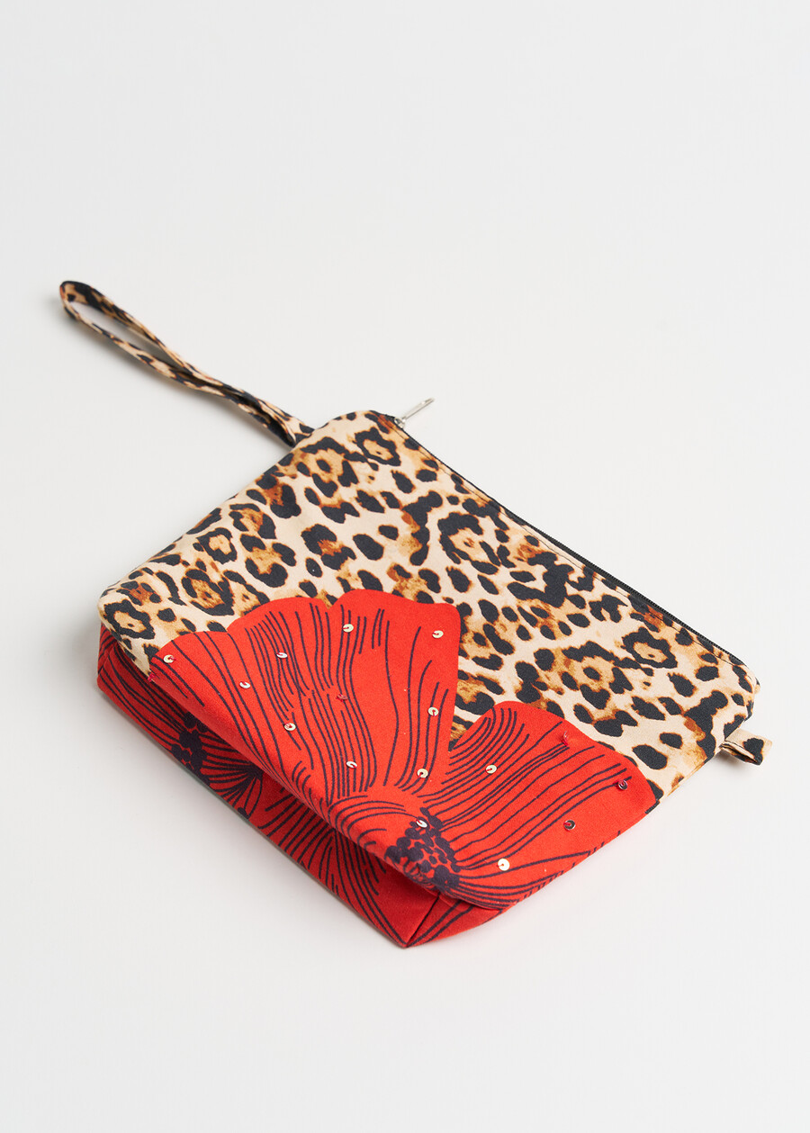 Bressa animalier print beauty bag ROSSO Woman , image number 3