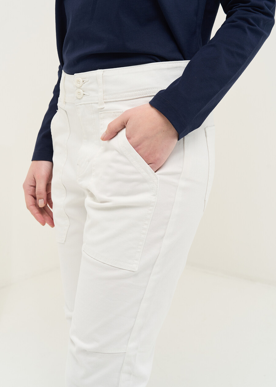 Paolo slim-leg trousers GRIGIOBIANCO WHITE Woman , image number 3