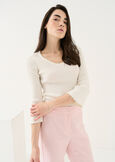 Marcy Madonna neckline knit BIANCO WHITE Woman image number 1