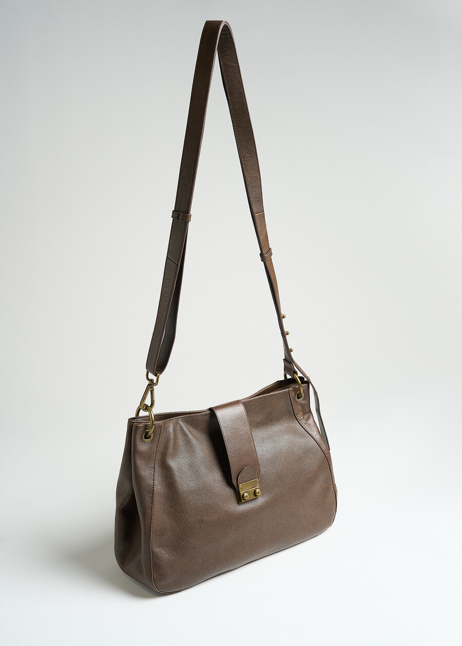 Blond real leather shoulder bag MARRONE Woman , image number 2
