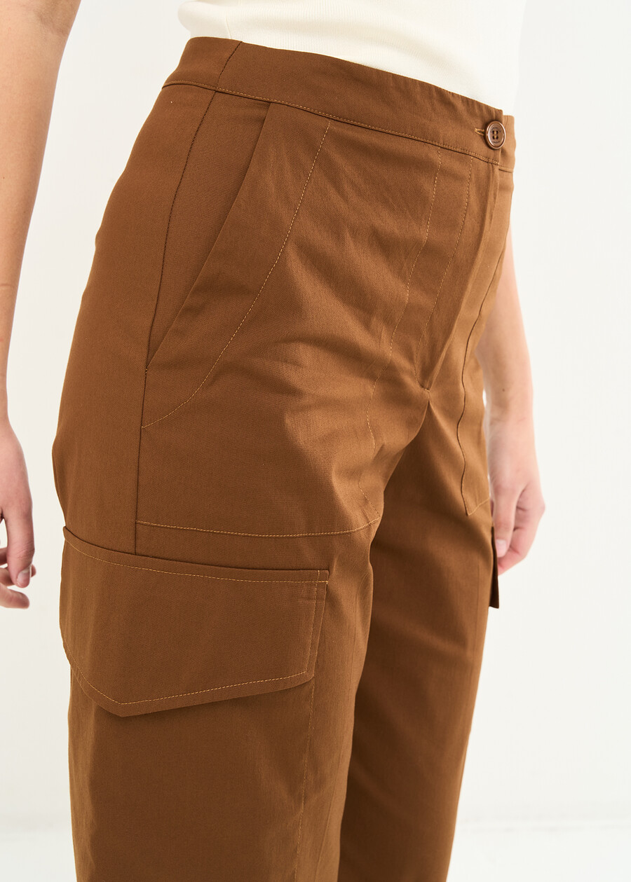 Patrick cotton trousers MARRONE Woman , image number 4